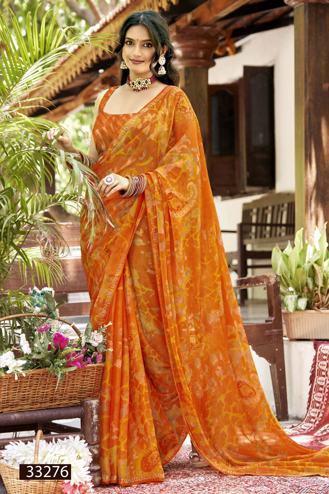 Simona Vol 8 By Vallabhi Chiffon Printed Daily Wear Saree Exporters In India
